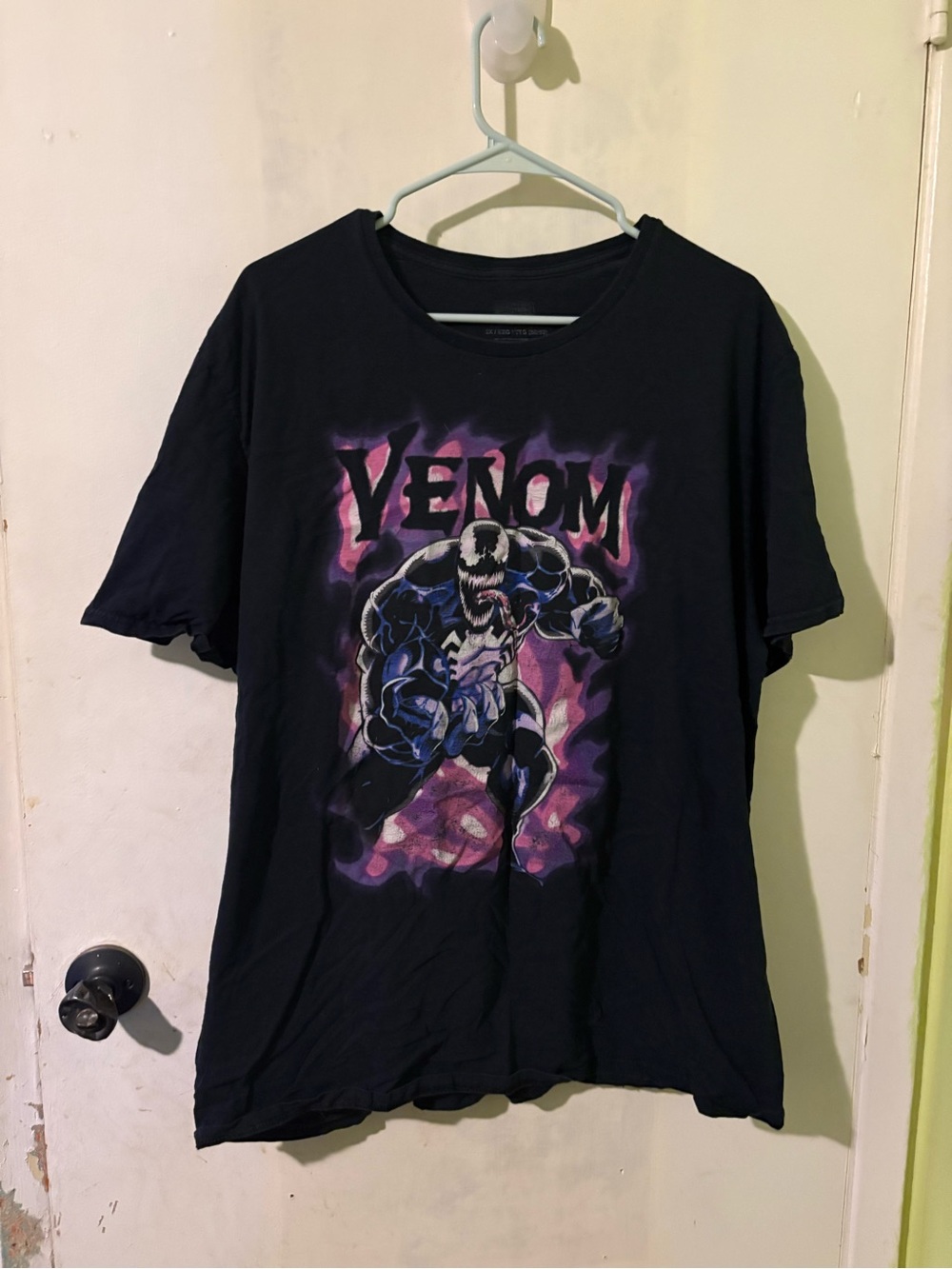 Marvel Venom Graphic Tee in Black with Purple Accents